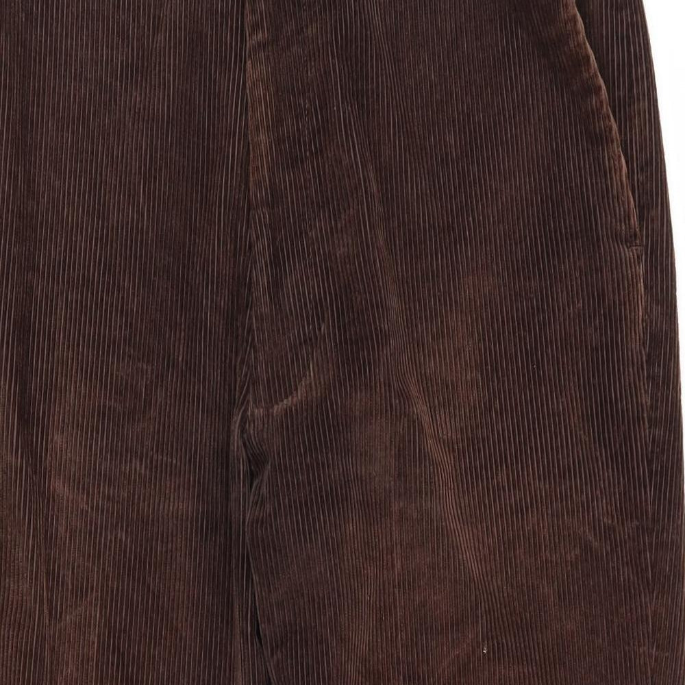 Womens UK Size XS Preworn Regular Fit  Brown Trousers