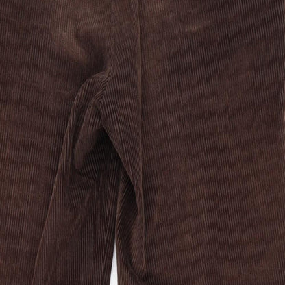 Womens UK Size XS Preworn Regular Fit  Brown Trousers