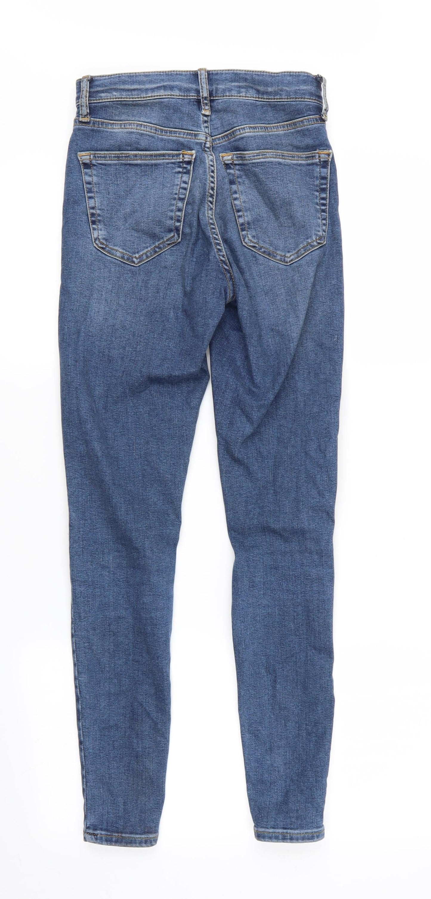 Topshop Womens Blue   Straight Jeans Size 25 in L28 in