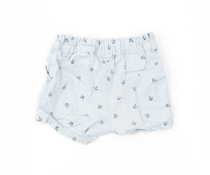 H&M Baby Blue Striped  Cropped Trousers Size 3-6 Months