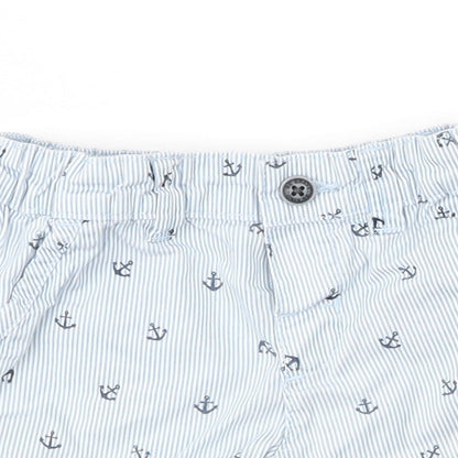 H&M Baby Blue Striped  Cropped Trousers Size 3-6 Months
