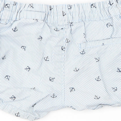 H&M Baby Blue Striped  Cropped Trousers Size 3-6 Months