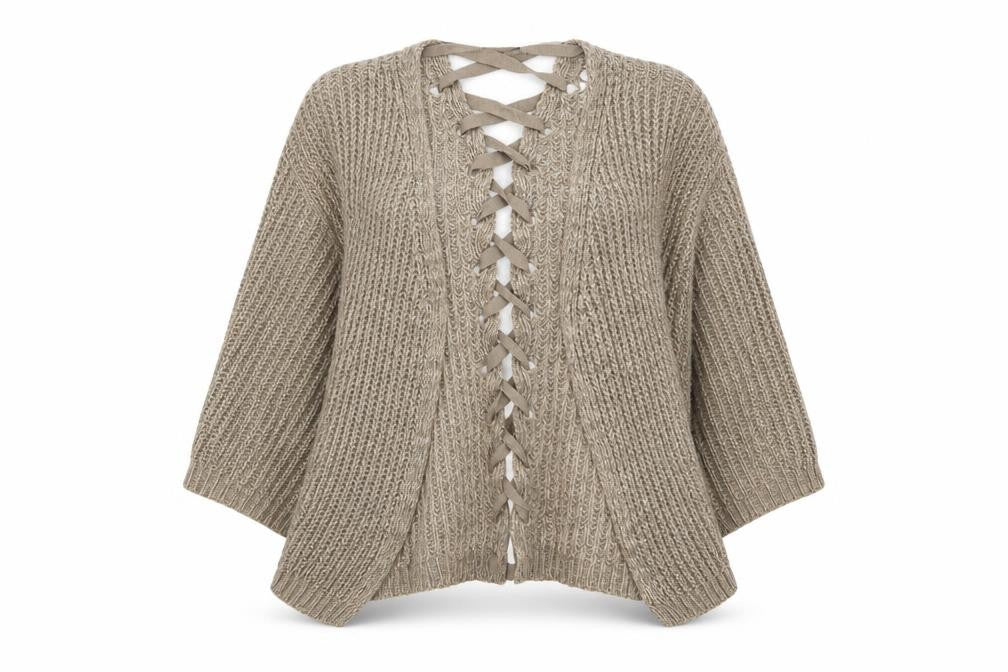 Womens UK Size 10 PRETTYLITTLETHING Gold Cape Jumper