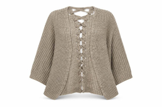 Womens UK Size 10 PRETTYLITTLETHING Gold Cape Jumper