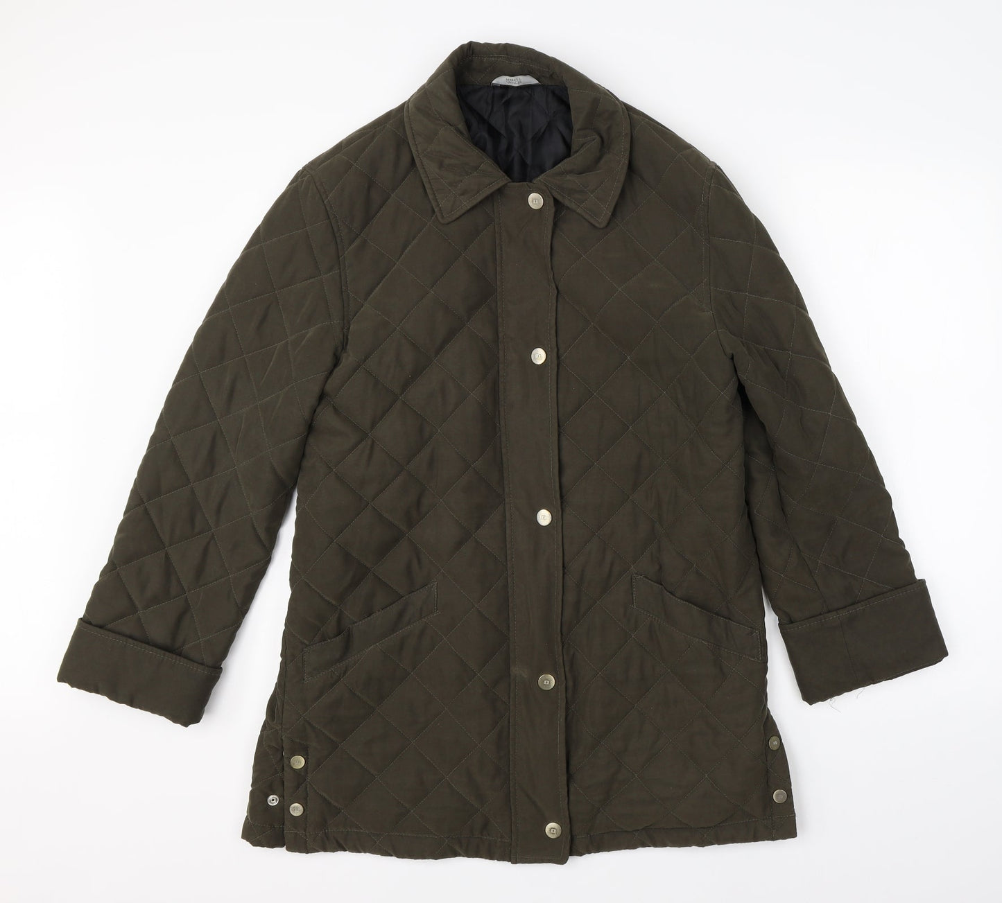 Marks & Spencer Womens Green   Overcoat Coat Size 10