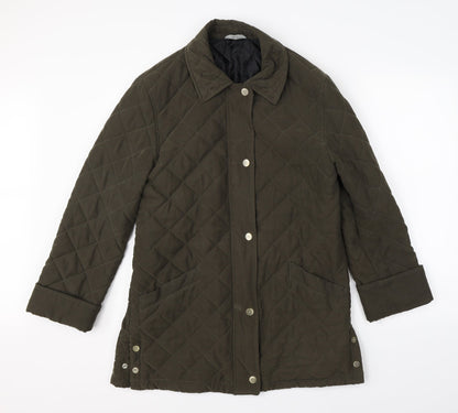 Marks & Spencer Womens Green   Overcoat Coat Size 10