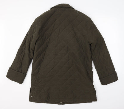 Marks & Spencer Womens Green   Overcoat Coat Size 10