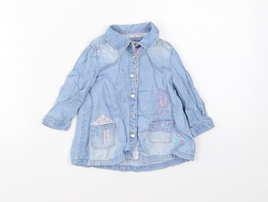 F&F Girls Blue   Shift  Size 3-6 Months
