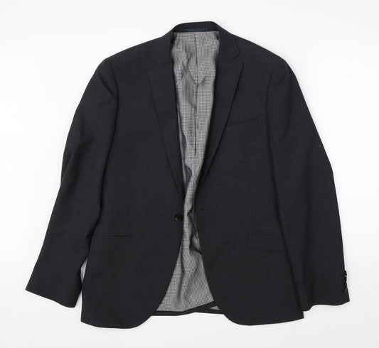 Mens UK Size 42 Preworn Regular Grey Suit Jacket