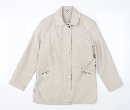 Womens UK Size 10 Preworn Beige Overcoat