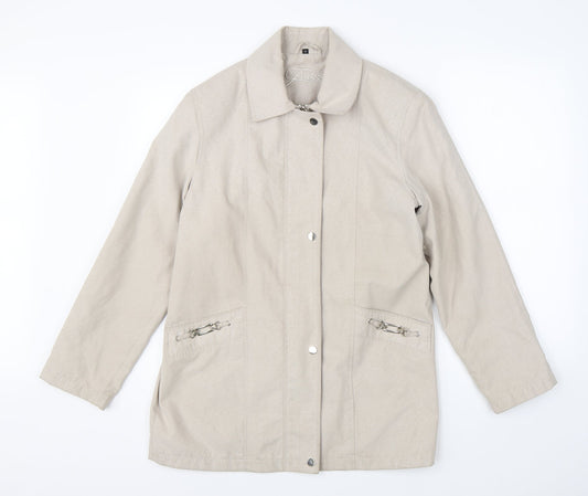 Womens UK Size 10 Preworn Beige Overcoat