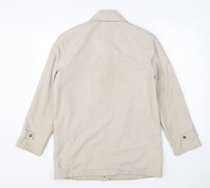 Womens UK Size 10 Preworn Beige Overcoat