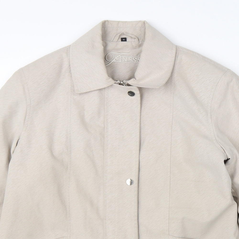 Womens UK Size 10 Preworn Beige Overcoat