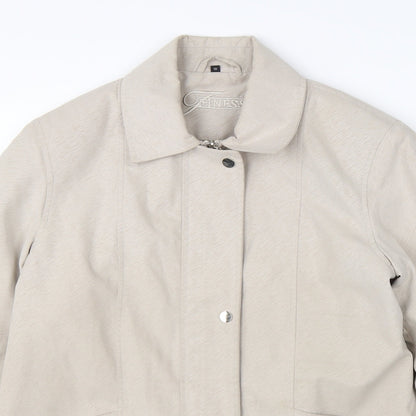 Womens UK Size 10 Preworn Beige Overcoat