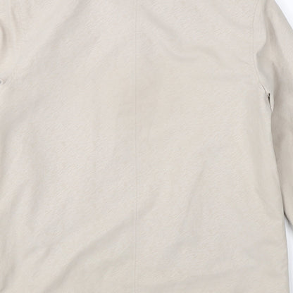 Womens UK Size 10 Preworn Beige Overcoat