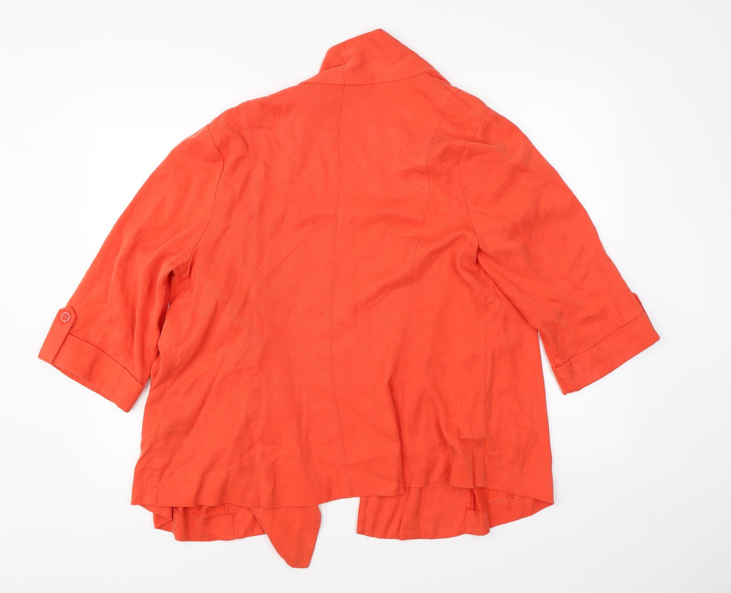 Womens UK Size 16 M&Co Orange Cardigan Jumper