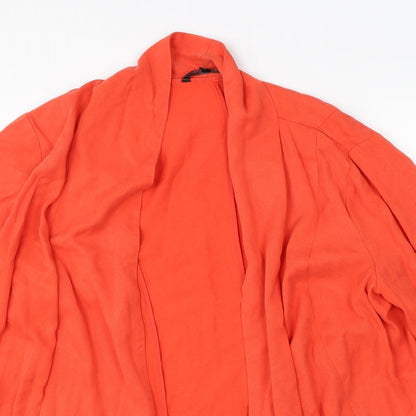 Womens UK Size 16 M&Co Orange Cardigan Jumper