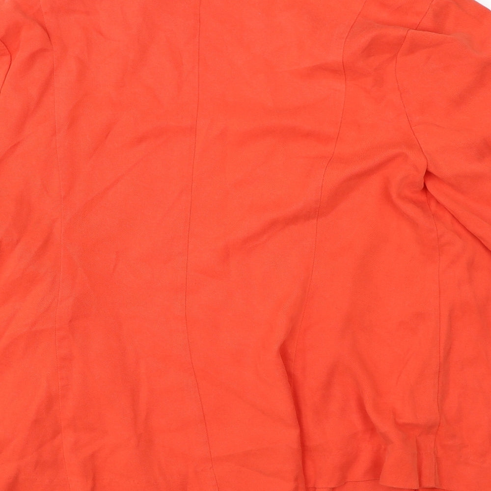 Womens UK Size 16 M&Co Orange Cardigan Jumper