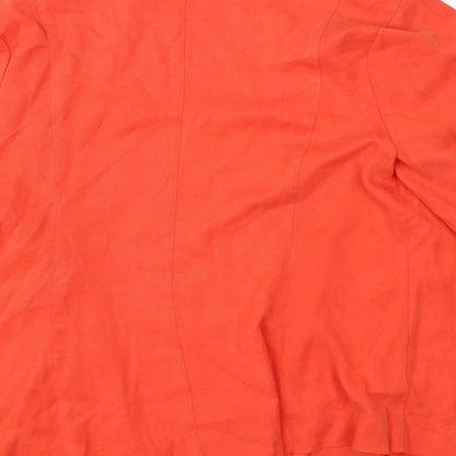 Womens UK Size 16 M&Co Orange Cardigan Jumper