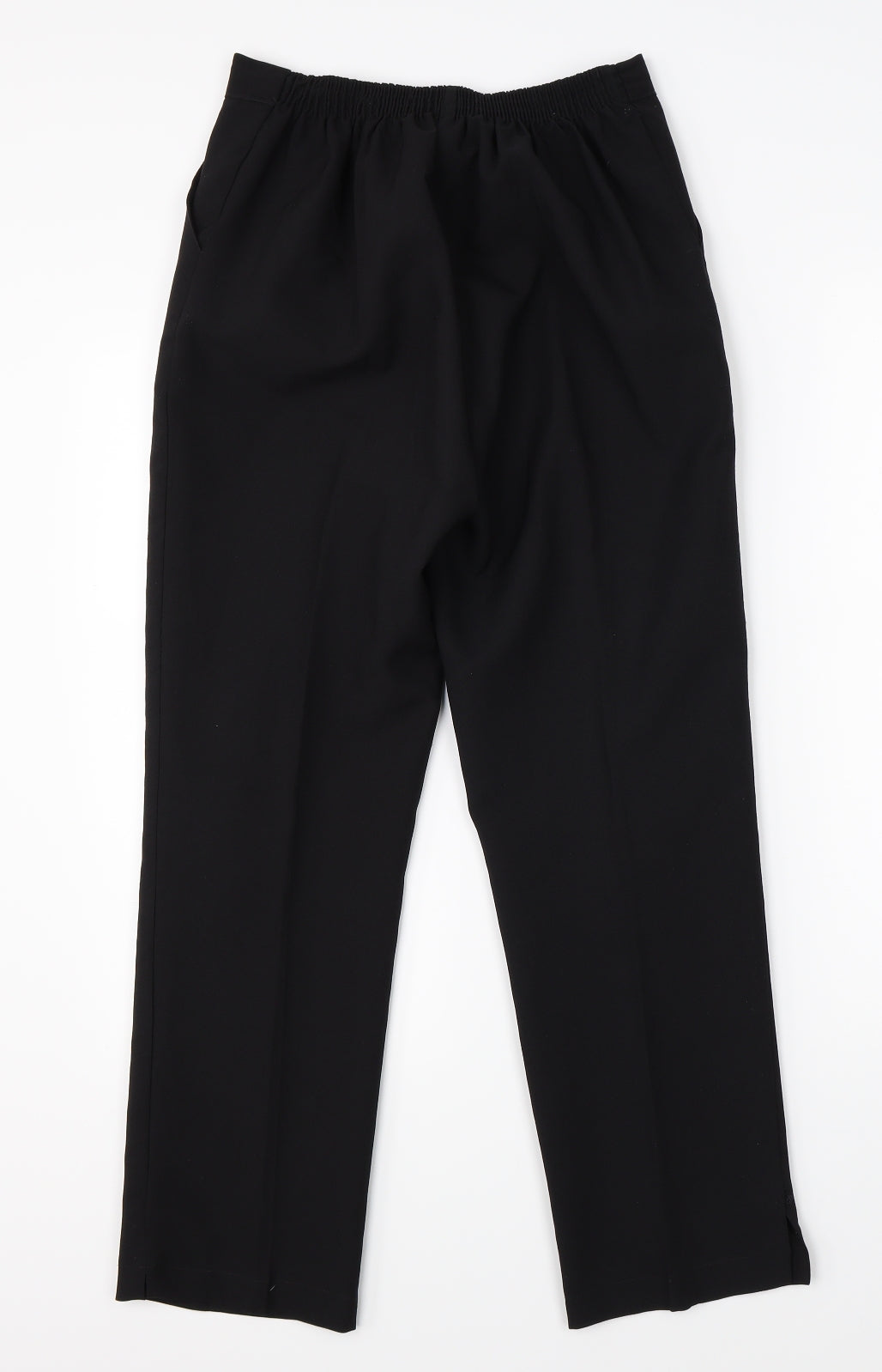 Womens UK Size 12 Preworn Regular Fit Dress Pants Black Trousers