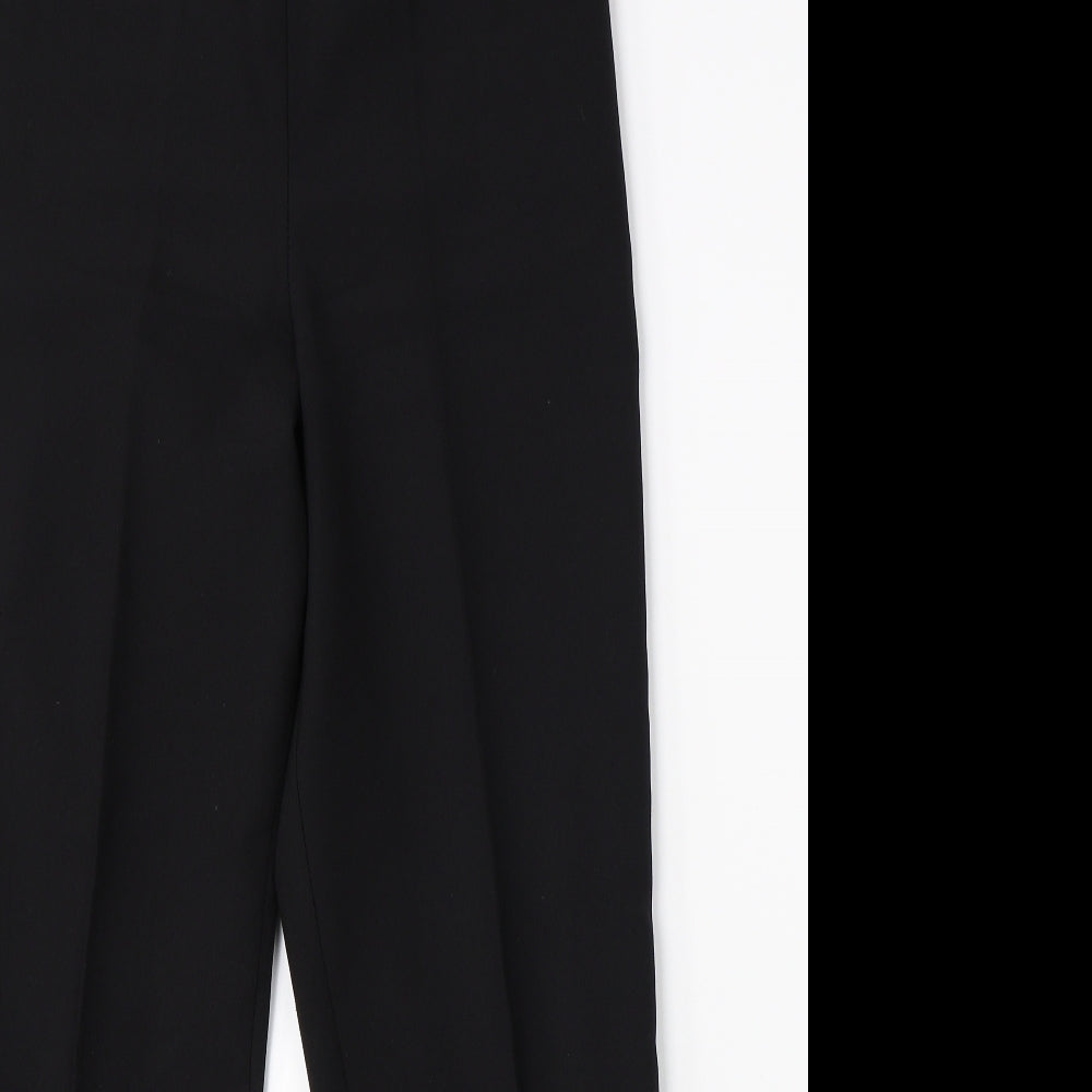 Womens UK Size 12 Preworn Regular Fit Dress Pants Black Trousers