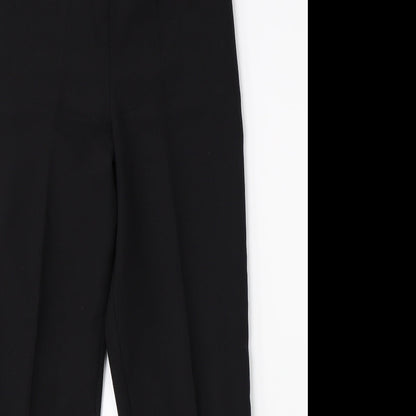 Womens UK Size 12 Preworn Regular Fit Dress Pants Black Trousers
