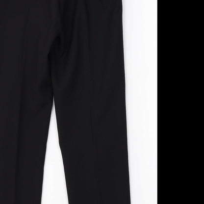 Womens UK Size 12 Preworn Regular Fit Dress Pants Black Trousers