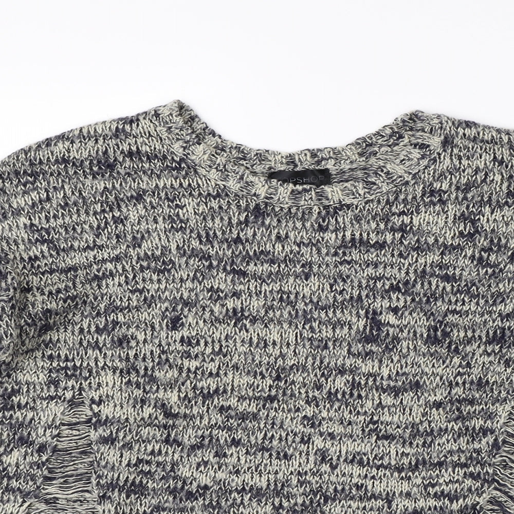 Womens UK Size 8 Topshop White Pullover Jumper