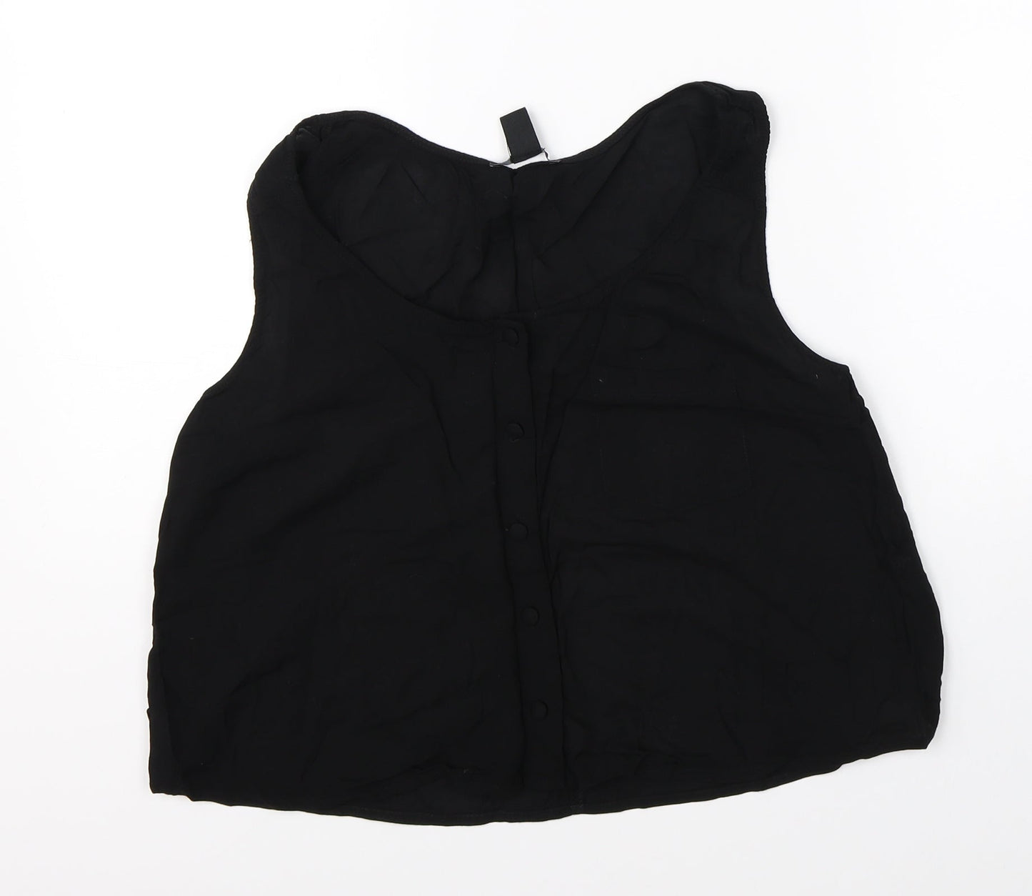 FOREVER 21 Womens Black   Basic Blouse Size S