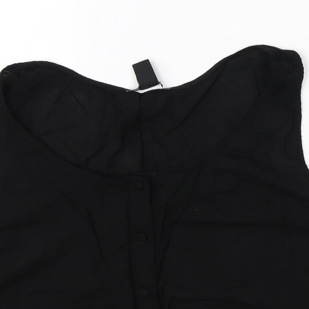 FOREVER 21 Womens Black   Basic Blouse Size S