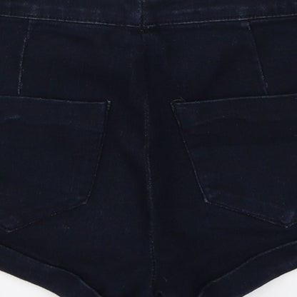 FOREVER 21 Womens Blue  Denim Hot Pants Shorts Size 24 in