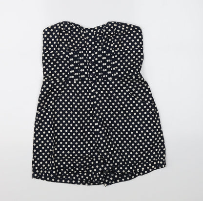 Pins & Needle Womens Blue Polka Dot  Playsuit One-Piece Size S