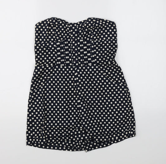 Pins & Needle Womens Blue Polka Dot  Playsuit One-Piece Size S