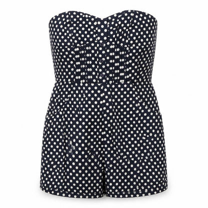 Pins & Needle Womens Blue Polka Dot  Playsuit One-Piece Size S