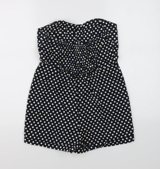 Pins & Needle Womens Blue Polka Dot  Playsuit One-Piece Size S