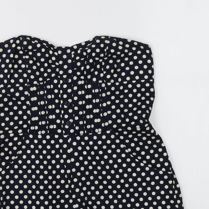 Pins & Needle Womens Blue Polka Dot  Playsuit One-Piece Size S