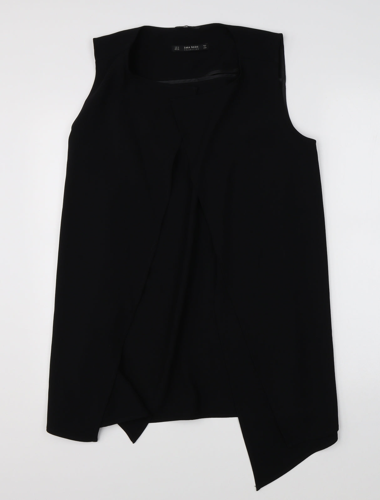Womens UK Size S Zara Black Basic Blouse