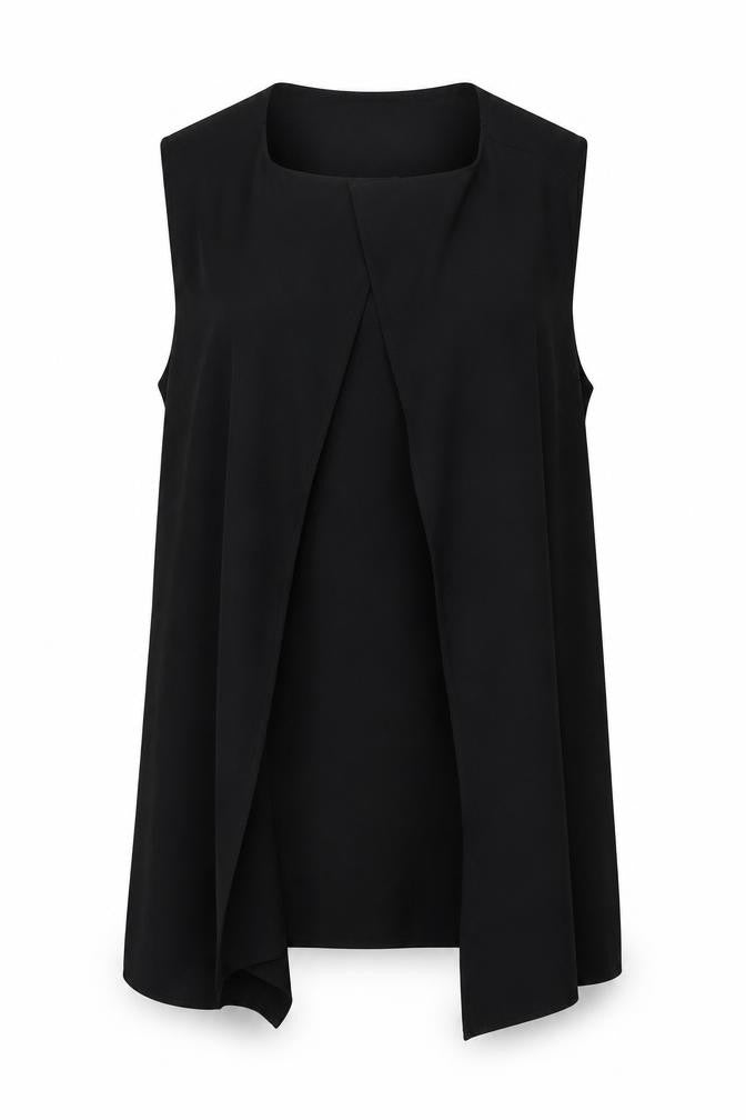 Womens UK Size S Zara Black Basic Blouse