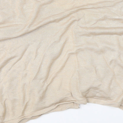 BM Collection Womens Beige   Cardigan Jumper Size 8