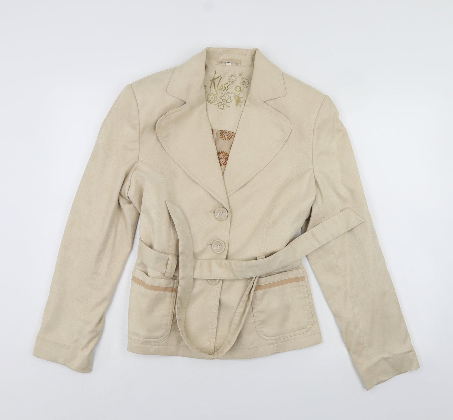 Klass Womens Ivory   Jacket  Size 14  - faux suade look