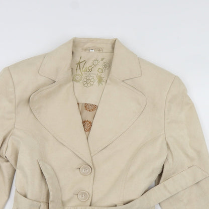 Klass Womens Ivory   Jacket  Size 14  - faux suade look