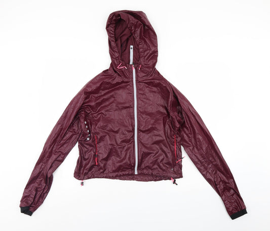 H&M Womens Purple   Rain Coat Jacket Size XS