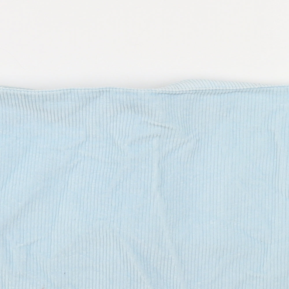 New Look Womens Blue  Corduroy A-Line Skirt Size 10