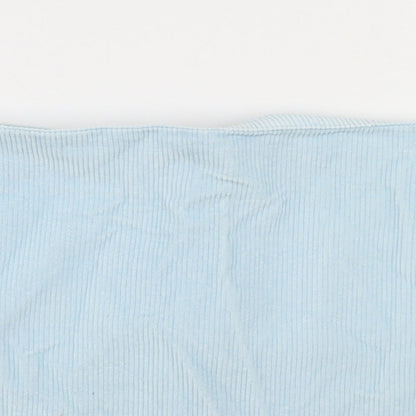 New Look Womens Blue  Corduroy A-Line Skirt Size 10