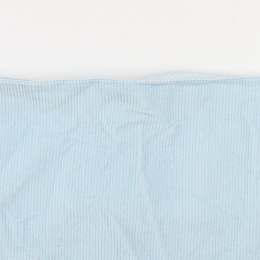 New Look Womens Blue  Corduroy A-Line Skirt Size 10