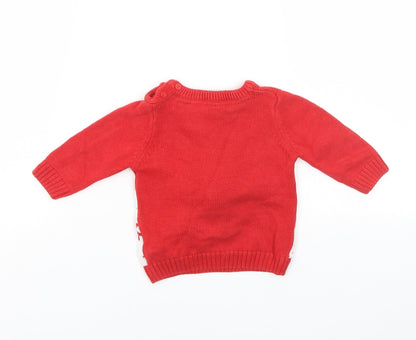 F&F Baby Red   Pullover Jumper Size 0-3 Months