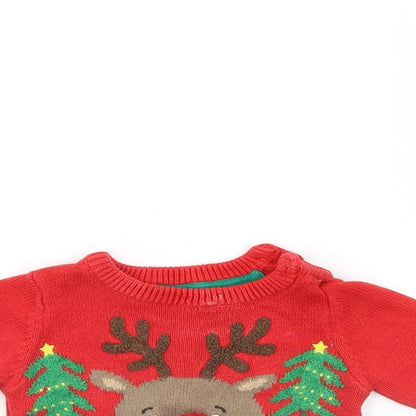F&F Baby Red   Pullover Jumper Size 0-3 Months