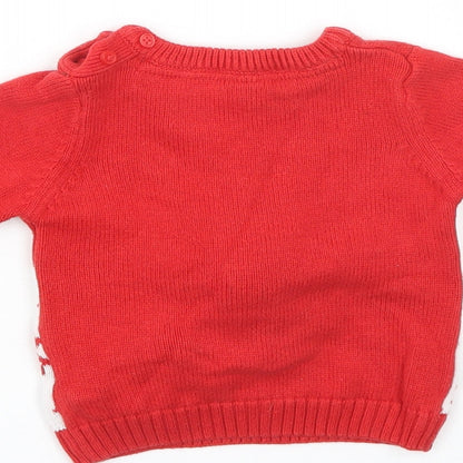 F&F Baby Red   Pullover Jumper Size 0-3 Months