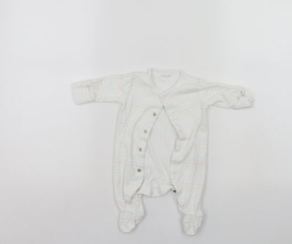 NEXT Baby White Striped  Babygrow One-Piece Size Newborn