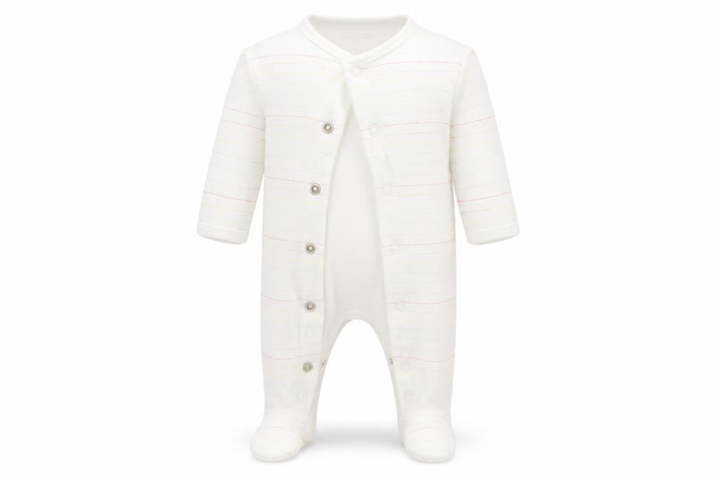 Next Baby White Striped  Babygrow One-Piece Size Newborn